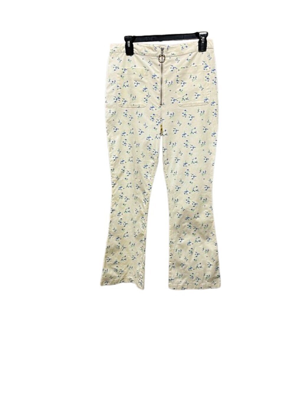 Urban Outfitters Cass Floral Zip Flare Pants - Size 10 Cottagecore Y2K Style